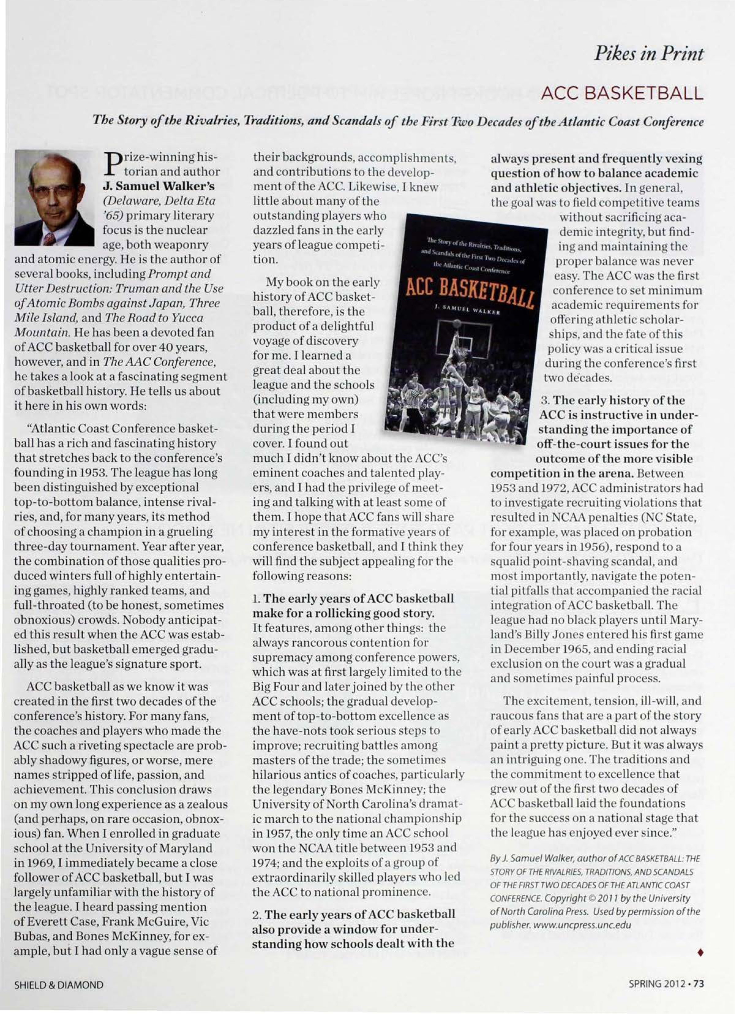 Pikes In Print: Acc Basketball, Spring 2012